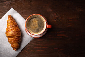 Coffee and croissant