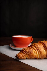 Coffee and croissant