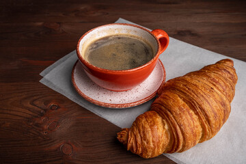 Coffee and croissant