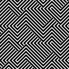 Full seamless modern geometric texture pattern for decor and textile. Black and white zigzag lines for textile fabric printing and wallpaper. Abstract multipurpose model design for fashion