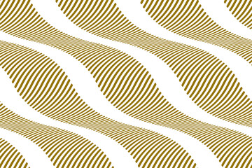Full Seamless Background with waves lines Vector. Brown and white texture with vertical wave lines. Vertical lines design for fashion and decor fabric print.