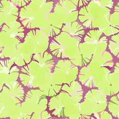 Full Seamless abstract floral texture pattern for fabric printing. Lime color summer design suitable for printing on women's dress. Endless pattern for evening dress fabric.