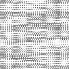 Full Seamless Modern Distressed Square Pattern Vector. Classic Black and White Halftone Design Fabric Print Background illustration for textile.