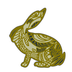 3d mandala bunny