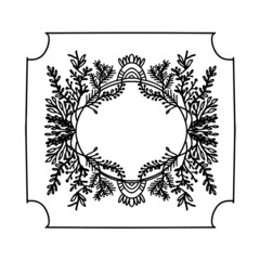 Floral frame for your design