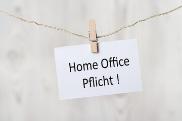 Home Office Pflicht