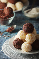 Beijinho and Brigadeiro sweets - national cuisine of Brazil