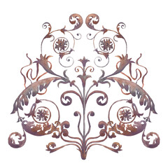 Watercolor. Ornaments of classicism and Renaissance. Classic ornament for wall and ceiling paintings. Ornament for the decor of tableware, ceramics, architecture.  © Юлия Михайлова