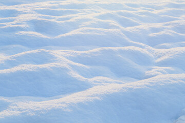 Beautiful snow as background, closeup view. Winter weather