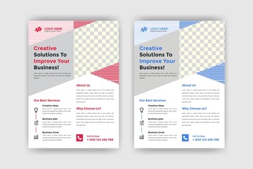 Corporate Flyer poster template brochure cover design layout background A4 size