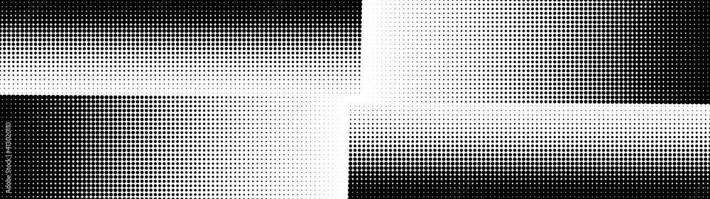 Poster halftone. comic pattern. abstract dotted radial background. texture of black dots. gradient backgrou