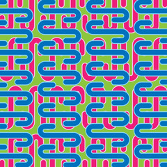 Pieces colorful creative pink blue and green concept vector