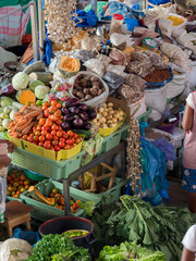 Mercado Municipal di Praia in Plato. The capital Praia on the Ilha de Santiago, Cape Verde.