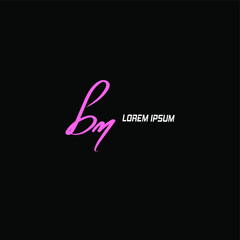 bm design initials logo isolated black