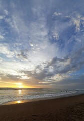 sunset on the beach
