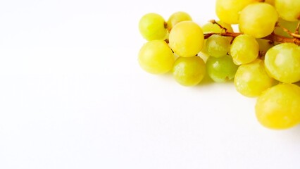 Green bunch of grapes. Ripe grapes