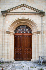 Fototapeta na wymiar orthodox church wooden door