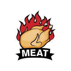 Vector logo of a meat shop and restaurant