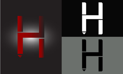 Grafic Vector Of Abstract letter H logo design. Creative,Premium Minimal emblem design template. Graphic Alphabet Symbol for Corporate Business Identity. Initial H vector element