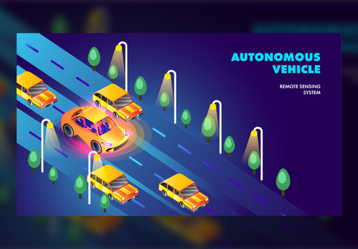 Autonomous Vehicle Concept Landing Page Design