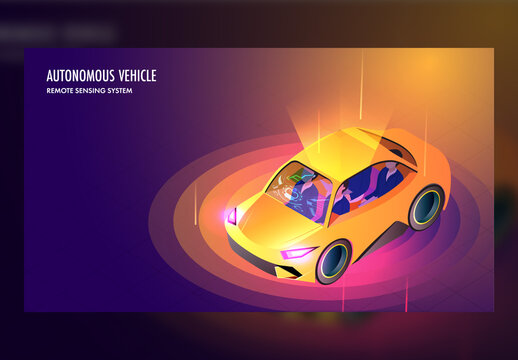 Autonomous Vehicle Concept Landing Page Design
