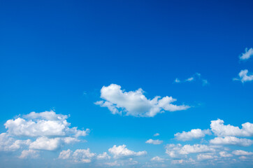 Blue sky background with white clouds
