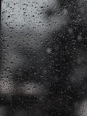 water drops on glass