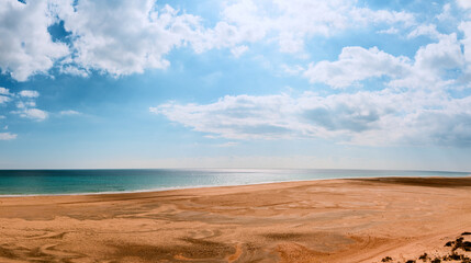 Fototapeta na wymiar Beautiful desert on Fuerteventura Island, Canary , Spain.