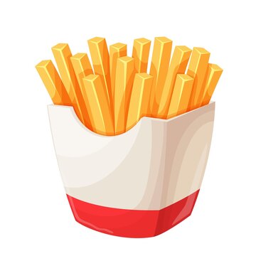 French fries in carton package