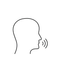 Speak, talk  icon. Voice icon vector.   talking person