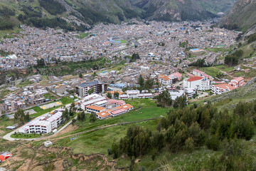 Fototapeta na wymiar Vista panorámica de la ciudad de Huancavelica, Perú.