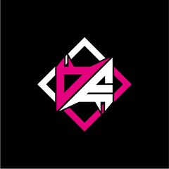 Modern minimalist design with letter O E initials and rectangular frame