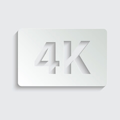 paper 4k icon vector sign movie