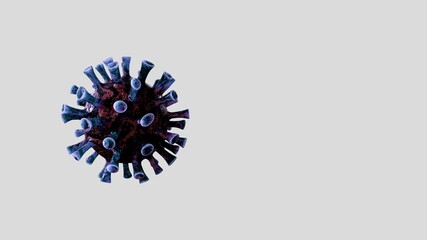 3D illustration flu coronavirus floating. Pandemic of Covid 19 virus infection.