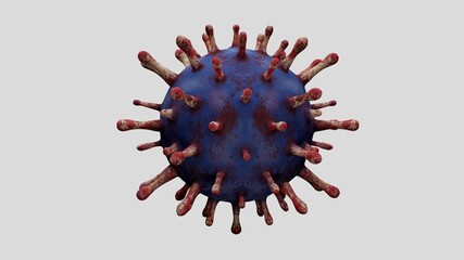 3D illustration. Coronavirus outbreak. Influenza Covid 19 virus dangerous flu.