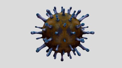 3D illustration flu coronavirus floating. Pandemic of Covid 19 virus infection.