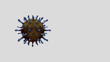 3D illustration. Coronavirus outbreak. Influenza Covid 19 virus dangerous flu.
