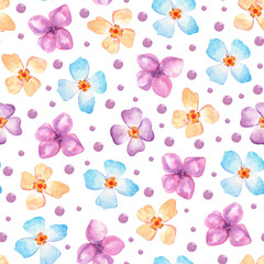 Sweet Spring Watercolor Seamless Pattern Wallpaper Background