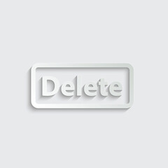 Paper delete icon button - vector