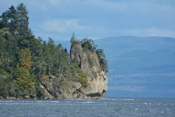 Cliff Coastal Ocean Mountains