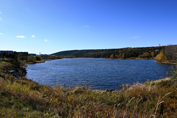 lake and mountains