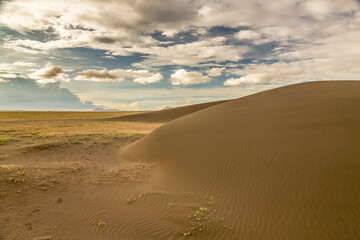 Fototapeta na wymiar Africa, Tanzania, Ngorongoro Conservation Area. Desert sand dunes.