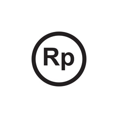 rupiah icon symbol sign vector