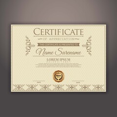 Modern certificate