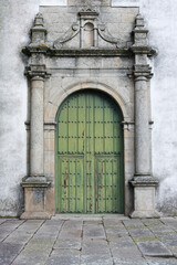 Fototapeta na wymiar Old wooden door, Cathedral of Miranda do Douro, Portugal