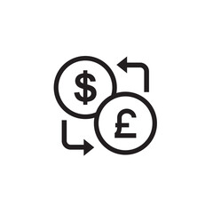 currency exchange icon symbol sign vector