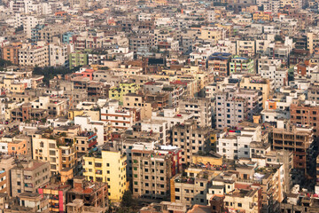 Fototapeta na wymiar Aerial view of cityscape, Dhaka, Bangladesh
