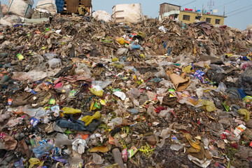 Piled up garbage, Dhaka, Bangladesh