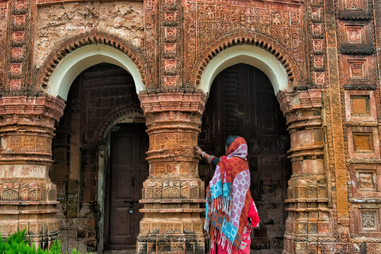 Woman at Puthia Temple Complex, Rajshahi Division, Bangladesh