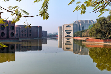 Jatiya Sangsad Bhaban (National Parliament House) designed by Louis Kahn, Dhaka, Bangladesh